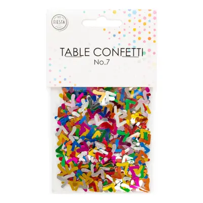 Bordskonfetti Siffra Färgmix Metallic - Siffra 7