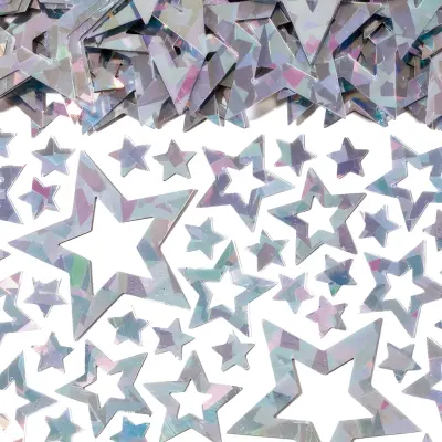 Bordskonfetti Silver Stjärnor - 14 g