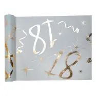 Bordslöpare 18 Vit/Guld