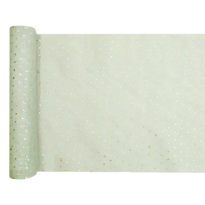 Bordslöpare Prickig Grön/Guld