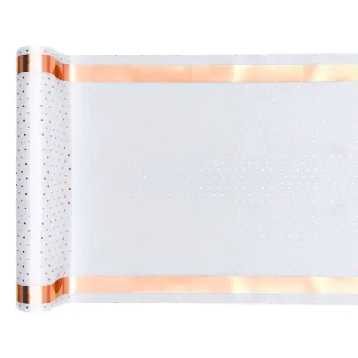 Bordslöpare Prickig Vit/Roséguld