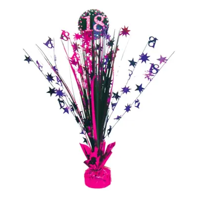 Bordspjäs 18 Svart/Rosa Glitter