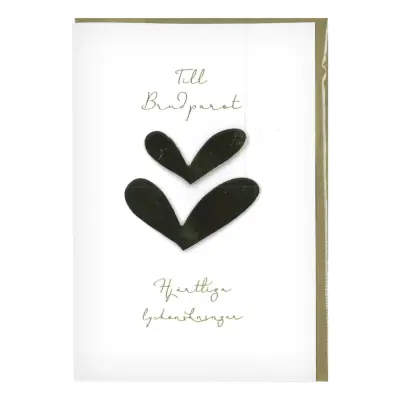 Bröllopskort Hjärtliga Gratulationer