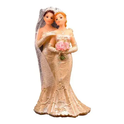 Brudpar Kvinnor Tårtdekoration