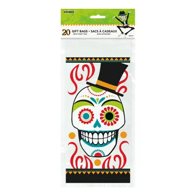Cellofanpåsar Day of the Dead - 20-pack