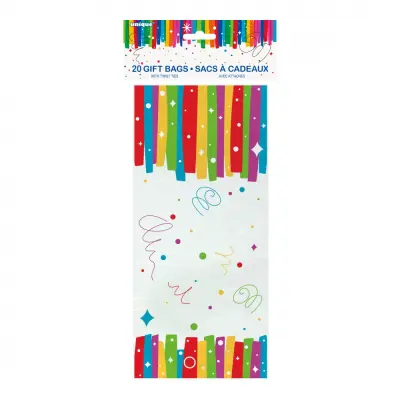 Cellofanpåsar Flerfärgade - 20-pack