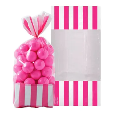 Cellofanpåsar Ljusrosa Randiga