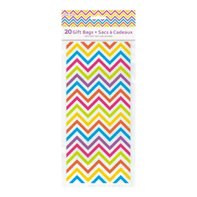 Cellofanpåsar Sicksack Flerfärgade - 20-pack