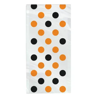 Cellofanpåsar Svart/Orange Prickiga - 20-pack