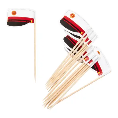 Cocktailflaggor Dansk Studentmössa Röd - 30-pack