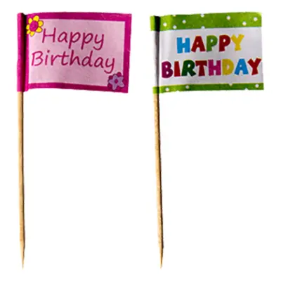 Partypicks Flaggor Happy Birthday - 20-pack
