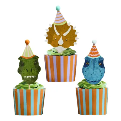 Cupcake Kit Dinosaurier - 12-pack