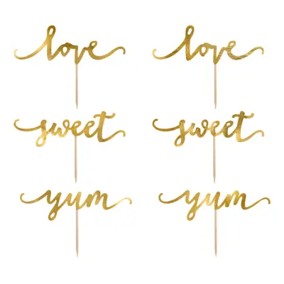 Cupcake Toppers Love - 6-pack