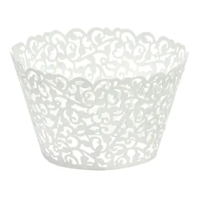 Cupcake Wrappers Vit Lace - 10-pack