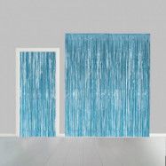 Dörrdraperi folie ljusblå 240 x 100 cm