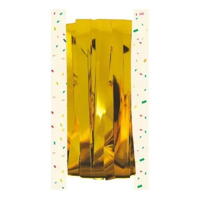 Dörrdraperi Guld Metallic