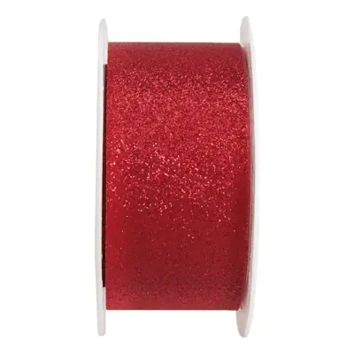 Dekorationsband Röd Glitter