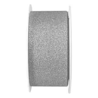 Dekorationsband Silver Glitter