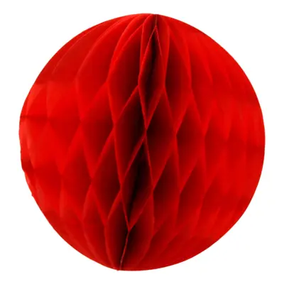 Honeycomb Röd Hängande Dekoration - 8-pack