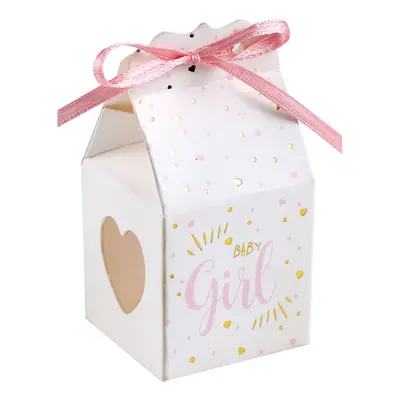 Dekorationsboxar Baby Shower Rosa - 6-pack