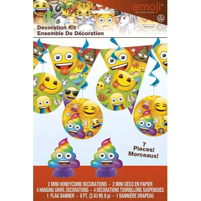 Dekorationskit Emoji 7 delar