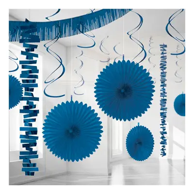 Dekorationskit Mörkblå Metallic - 18-pack