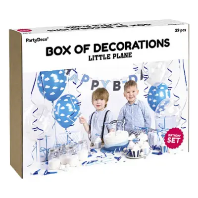 Dekorationspaket Little Plane - 39 delar