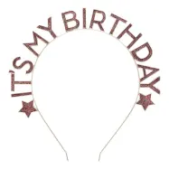 Diadem Happy Birthday Roséguld i Metall - One size