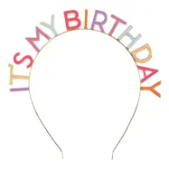 Diadem It's My Birthday Flerfärgad