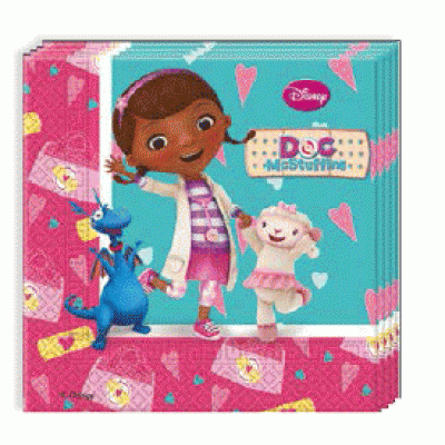 Decorata Disney Doc McStuffins, Servetter 33 x 33 cm 20 st