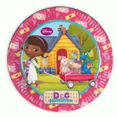 Decorata Disney Doc McStuffins, Tallrik 23 cm 8 st