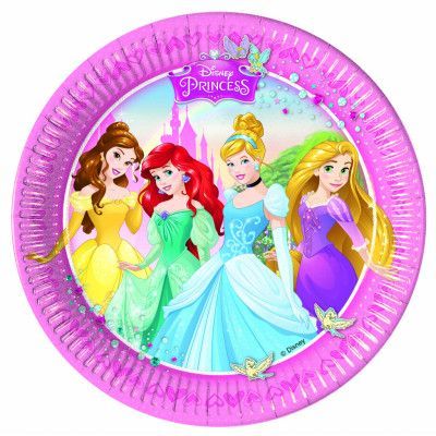 Decorata Disney Princess, Tallrik 23 cm, 8 st