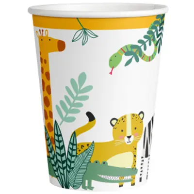 Djungel Kalas Pappersmugg 8-pack