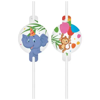 Djungelkalas Sugrör 4-pack