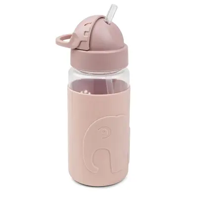 Done by Deer sugrörsflaska Easy-grip Elphee, rosa