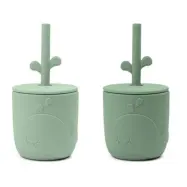 Done by Deer sugrörsmugg Peekabo Wally 2-p, grön