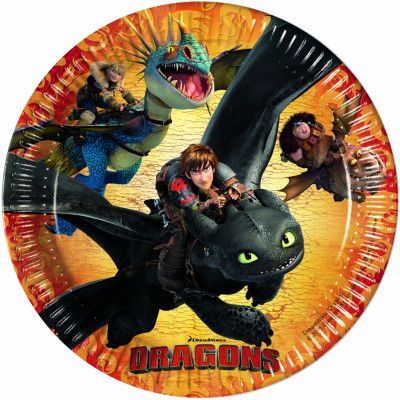 Decorata Draktränaren, Tallrik 23 cm, 8 st