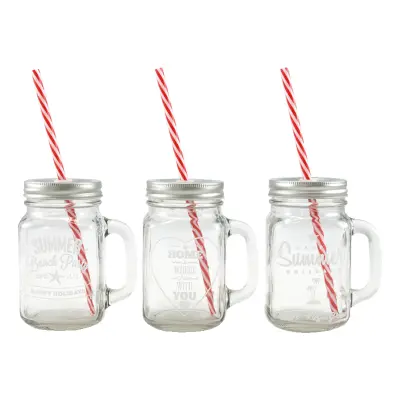 Drickburk med Dekal och Sugrör - Summer Beach Party