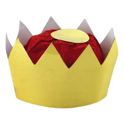 Drottningkrona i Papp Guld - Liten