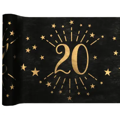 Duk (löpare) Svart&Guld 20 år, 30x500 cm