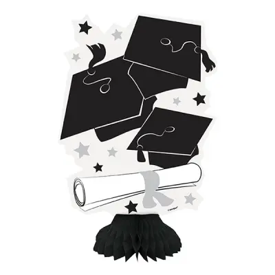 Examenshattar Honeycomb Bordsdekoration - 3-pack