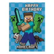 Födelsedagskort Minecraft World