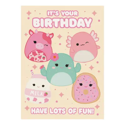 Födelsedagskort Squishmallows
