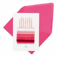 Födelsedagskort Tårta Rosa 3D