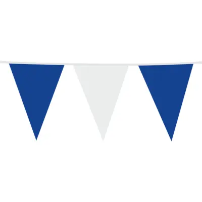Flaggirlang Blå/Vit - 10 meter