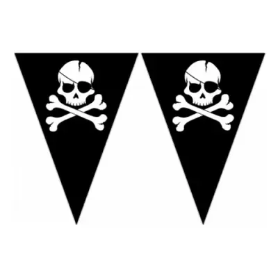 Flaggirlang Dödskalle Pirat