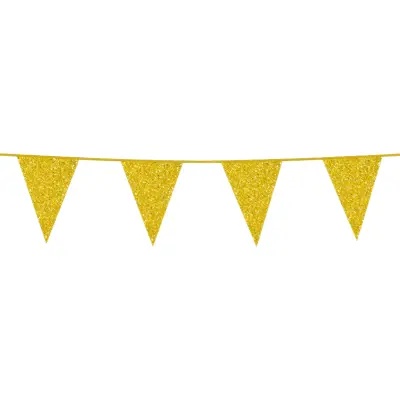 Vimpelgirlang Glitter Guld