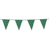 Vimpelgirlang Grön Glitter