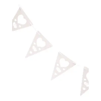 Flaggirlang Pärlvita Hjärtan