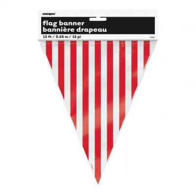 Flaggirlang Röd/Vit Randig
